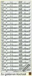 Ziersticker Zur goldenen Hochzeit gold 433