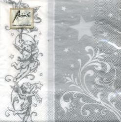 Xmas angels + ornament silver