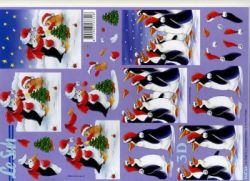 Pinguine mit Weihnachtsmtze - Le Suh 777477