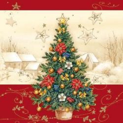 Decorated tree red