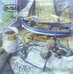 Maritime setting on windowsill