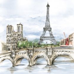 Paris in watercolour