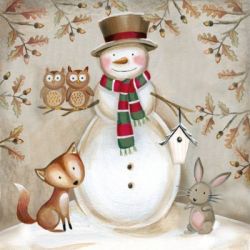 Woodland snowman