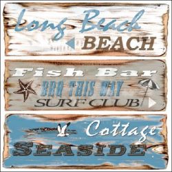 Beach signs