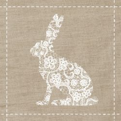 Flowers rabbit taupe