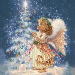 Xmas angel and rabbits