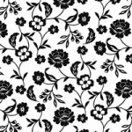 Flowers black-white PPD