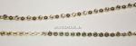 Bordrenband Perlen mit Strassstein gold - 5 mm x 1 m