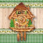Wooden clock green