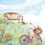Spring flowers with bike