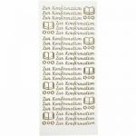 Ziersticker Zur Konfirmation gold 265