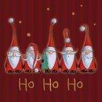 Santas singing Ho Ho Ho